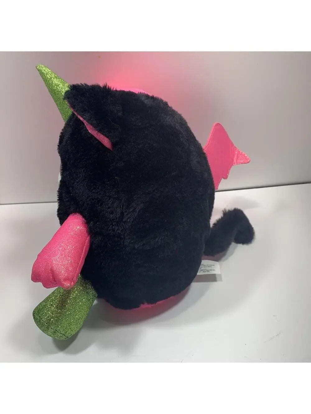 Rainbocorns Kittycorn Black & Pink Green Glitter Halloween Mummy Plush 9